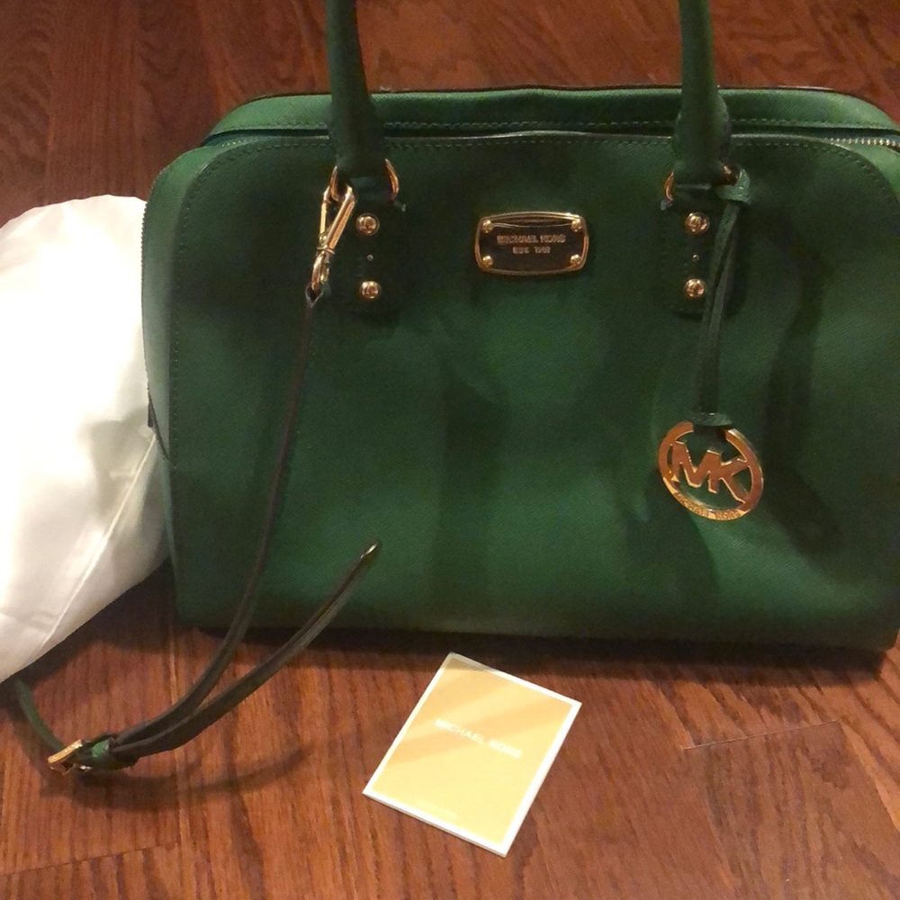 Michael kors green satchel!